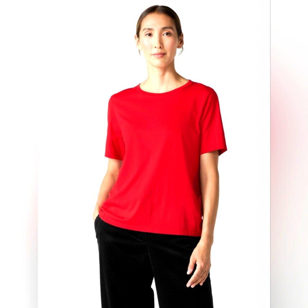 Eileen Fisher T Shirt Red 2X